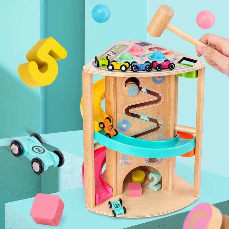 image-Rotating Colorful Gliding Car Intellective Toys Inertia Slide Car