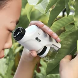 image-Pocket Microscope For Kids, Portable Handheld Mini Microscope Toy, Kids Microscope With LED Light 60X-120X Explore The Wonders Of Nature With This Portable Microscope Toy