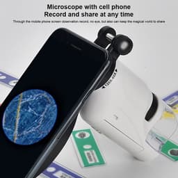 image-Pocket Microscope For Kids, Portable Handheld Mini Microscope Toy, Kids Microscope With LED Light 60X-120X Explore The Wonders Of Nature With This Portable Microscope Toy