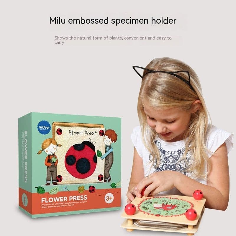 image-Children's Handmade Knurling Tool Herbarium Outdoor Collection Leaves And Flowers Handmade Tools