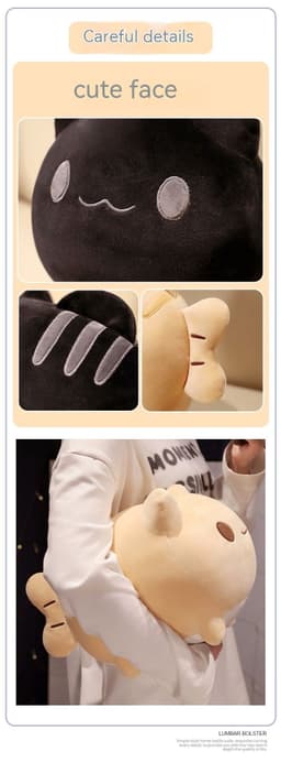 image-Cartoon Cute Fishtail Cat Plush Toy Accompany Doll Girl Bed Sofa Doll Birthday Gift