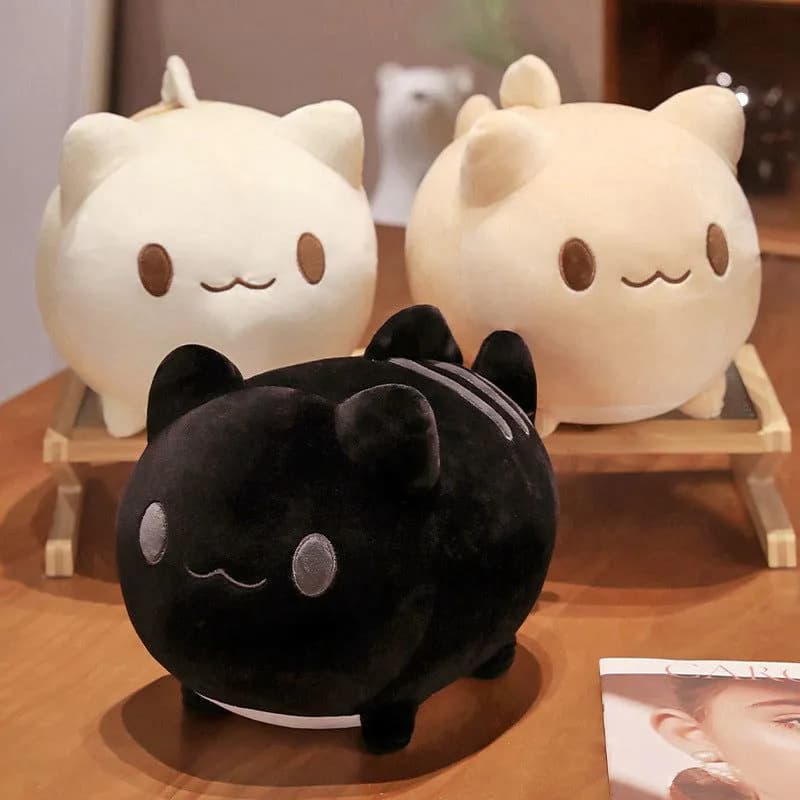 image-Cartoon Cute Fishtail Cat Plush Toy Accompany Doll Girl Bed Sofa Doll Birthday Gift