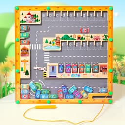 image-Magnetic Letters Matching Walking Parking Maze Letters Early Cognitive Education Educational Toys