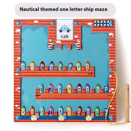 image-Magnetic Letters Matching Walking Parking Maze Letters Early Cognitive Education Educational Toys