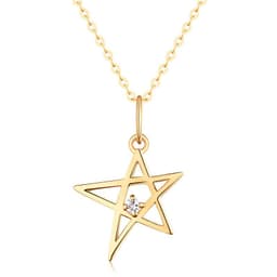 image-Gold necklace female little star personality Pendant
