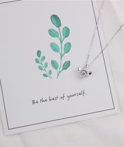 image-925 silver simple all-match necklace