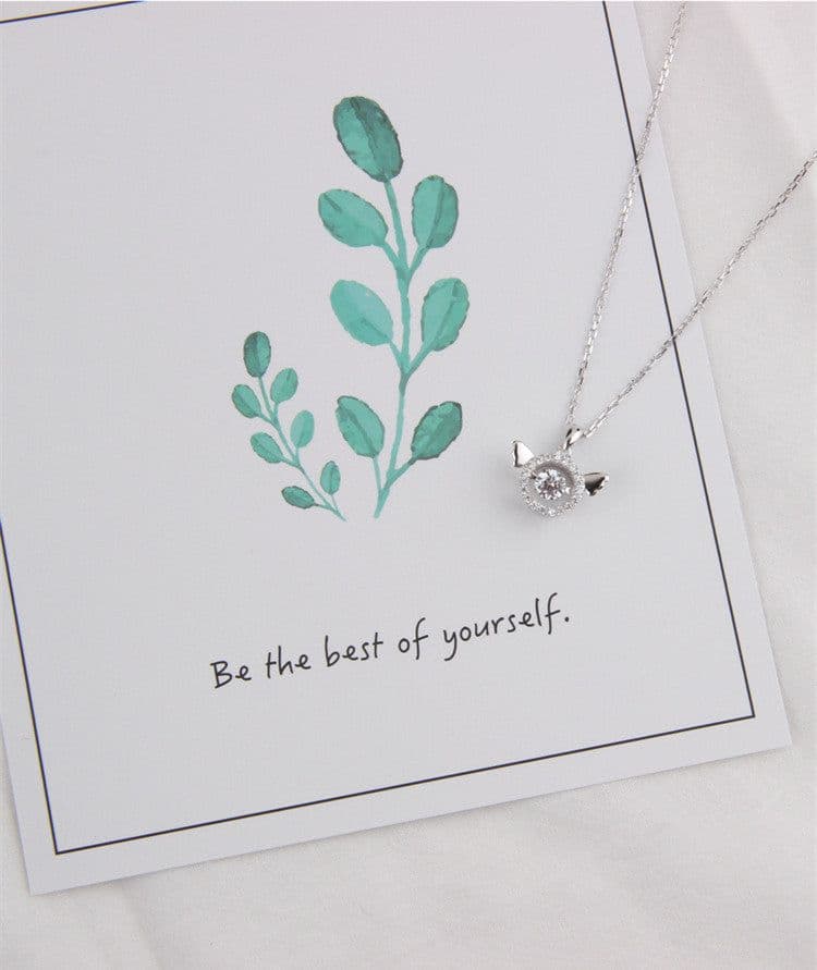 image-925 silver simple all-match necklace
