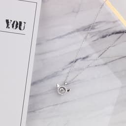 image-925 silver simple all-match necklace