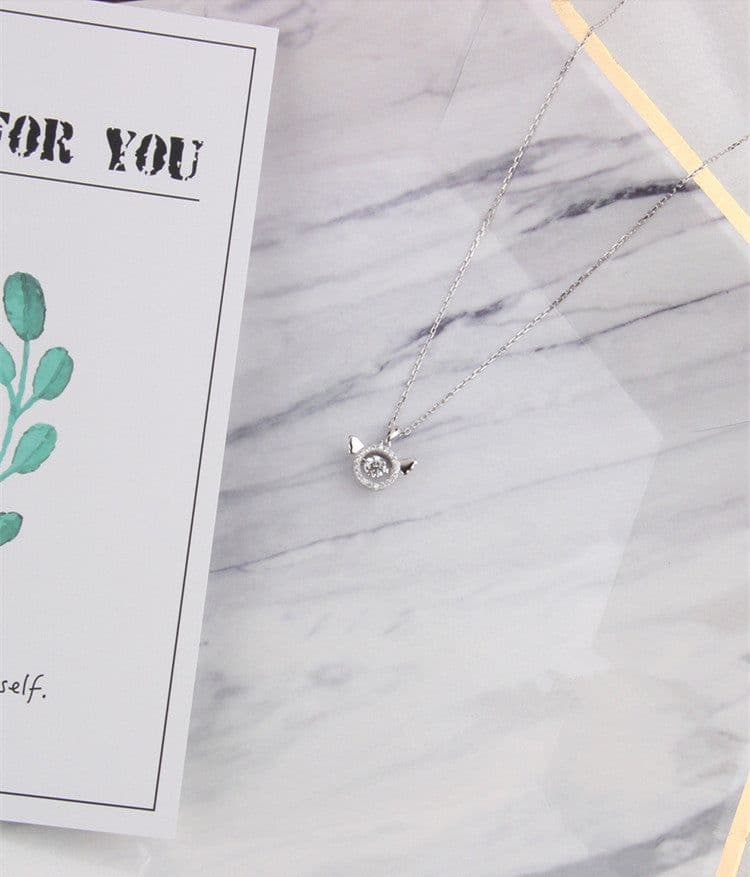 image-925 silver simple all-match necklace