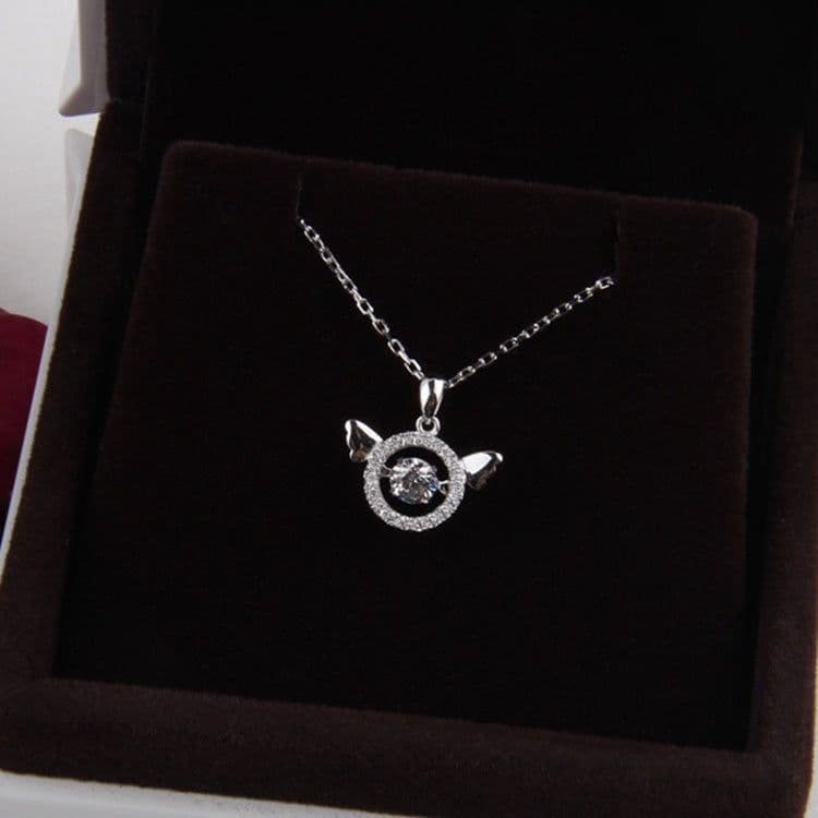 image-925 silver simple all-match necklace