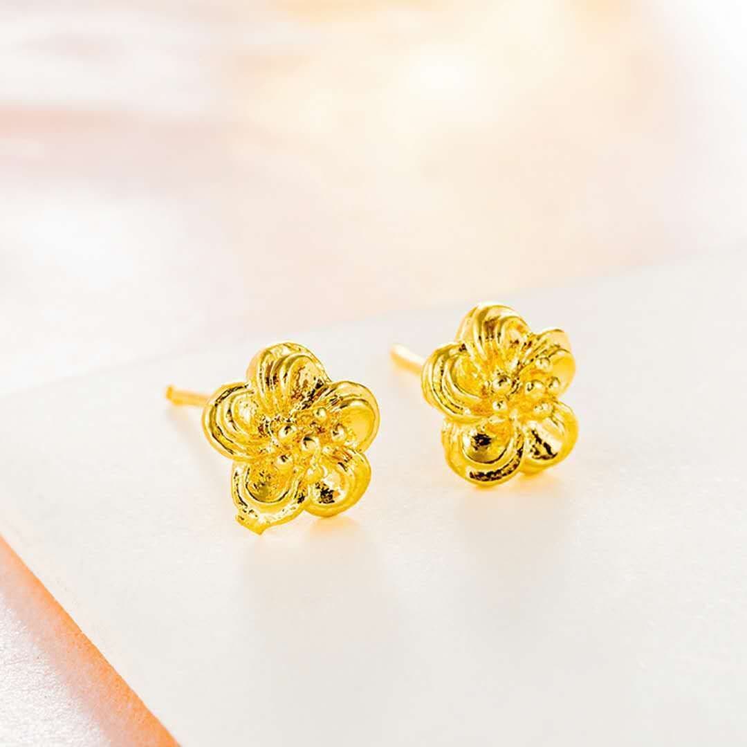 image-24K Gold Plated Earrings Euro Gold Jewelry New Popular Earrings
