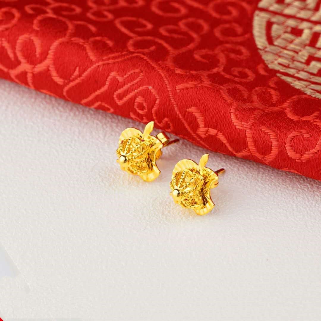 image-24K Gold Plated Earrings Euro Gold Jewelry New Popular Earrings