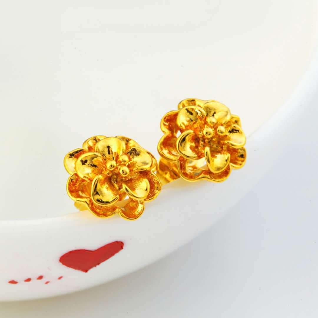 image-24K Gold Plated Earrings Euro Gold Jewelry New Popular Earrings
