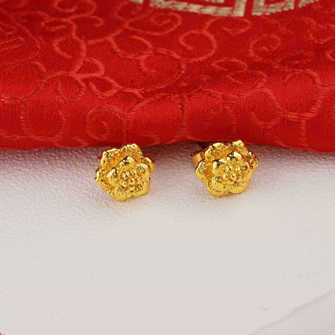 image-24K Gold Plated Earrings Euro Gold Jewelry New Popular Earrings
