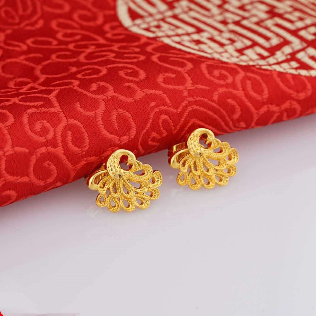 image-24K Gold Plated Earrings Euro Gold Jewelry New Popular Earrings