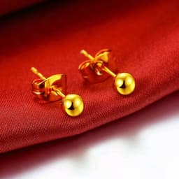 image-24K Gold Plated Earrings Euro Gold Jewelry New Popular Earrings