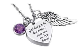 image-Stainless Steel Perfume Bottle Ashes Pendant