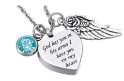 image-Stainless Steel Perfume Bottle Ashes Pendant