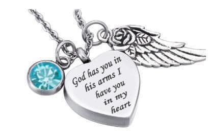image-Stainless Steel Perfume Bottle Ashes Pendant