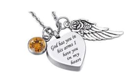 image-Stainless Steel Perfume Bottle Ashes Pendant