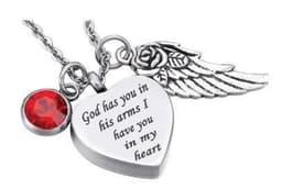 image-Stainless Steel Perfume Bottle Ashes Pendant