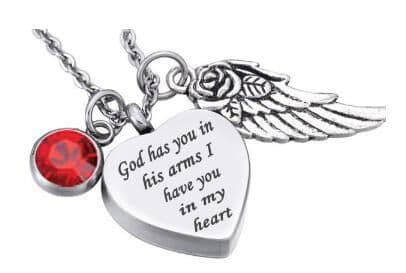 image-Stainless Steel Perfume Bottle Ashes Pendant