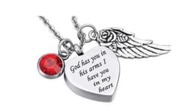 image-Stainless Steel Perfume Bottle Ashes Pendant