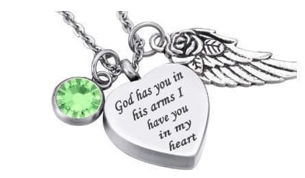 image-Stainless Steel Perfume Bottle Ashes Pendant