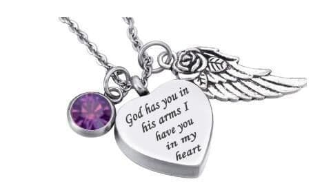 image-Stainless Steel Perfume Bottle Ashes Pendant