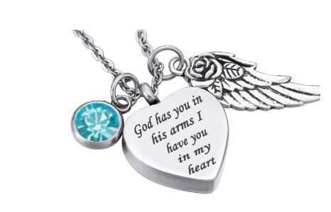 image-Stainless Steel Perfume Bottle Ashes Pendant