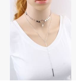 image-Star Goddess Duo Layering Choker Necklace