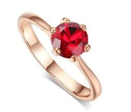 image-Rose gold and zircon ring