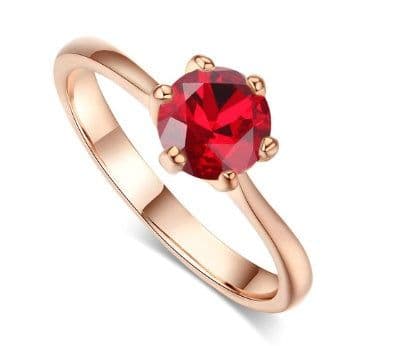 image-Rose gold and zircon ring