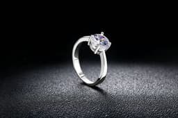 image-Rose gold and zircon ring