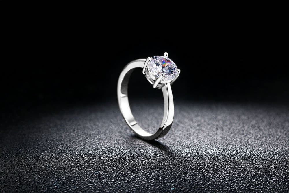 image-Rose gold and zircon ring
