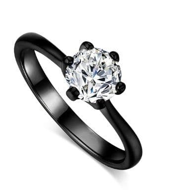 image-Rose gold and zircon ring