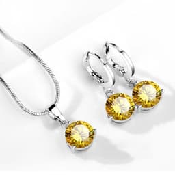 image-Water Drop Necklace Earring Set
