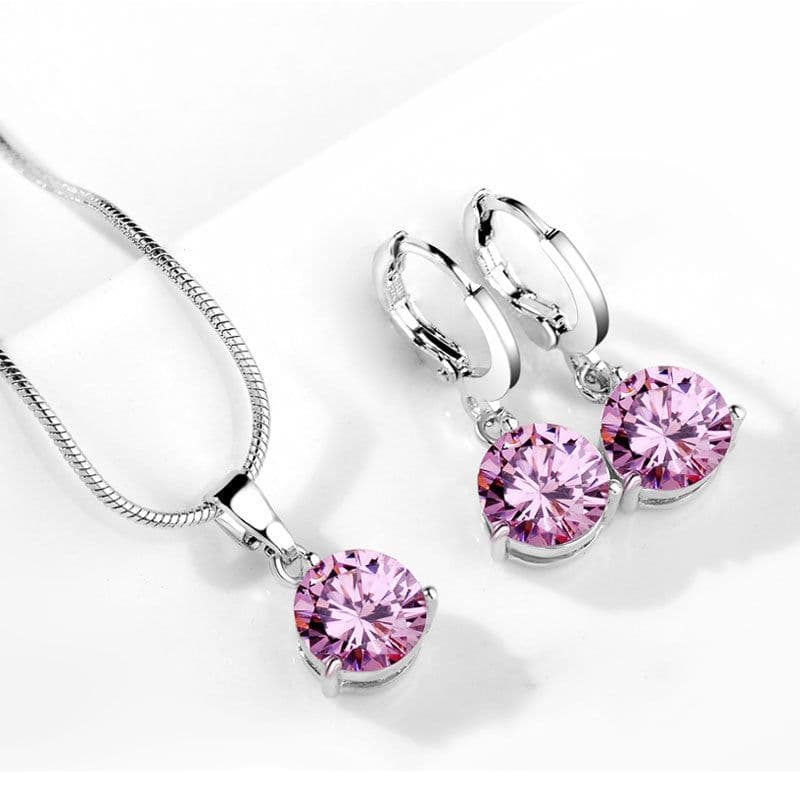 image-Water Drop Necklace Earring Set