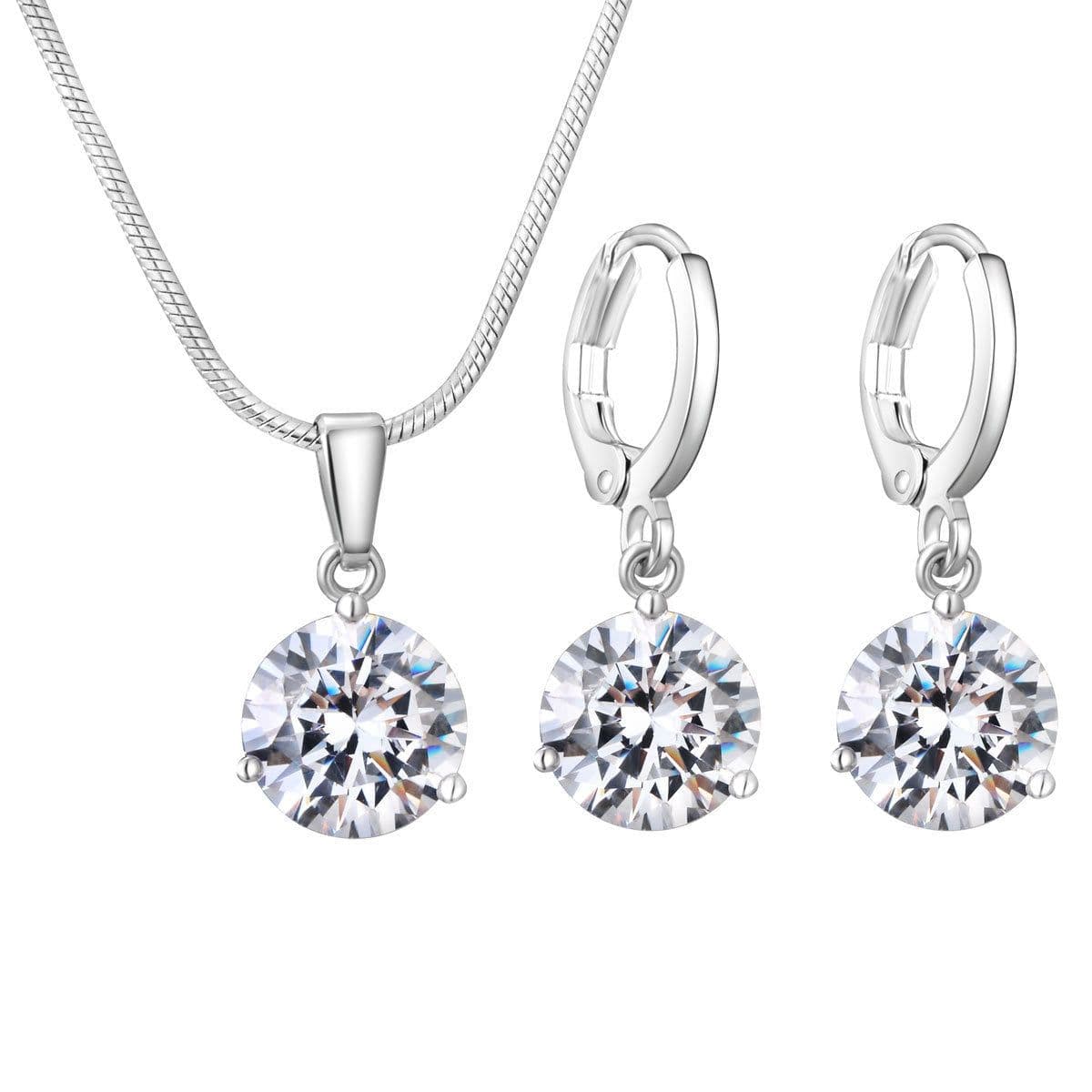image-Water Drop Necklace Earring Set