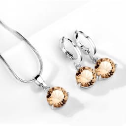 image-Water Drop Necklace Earring Set
