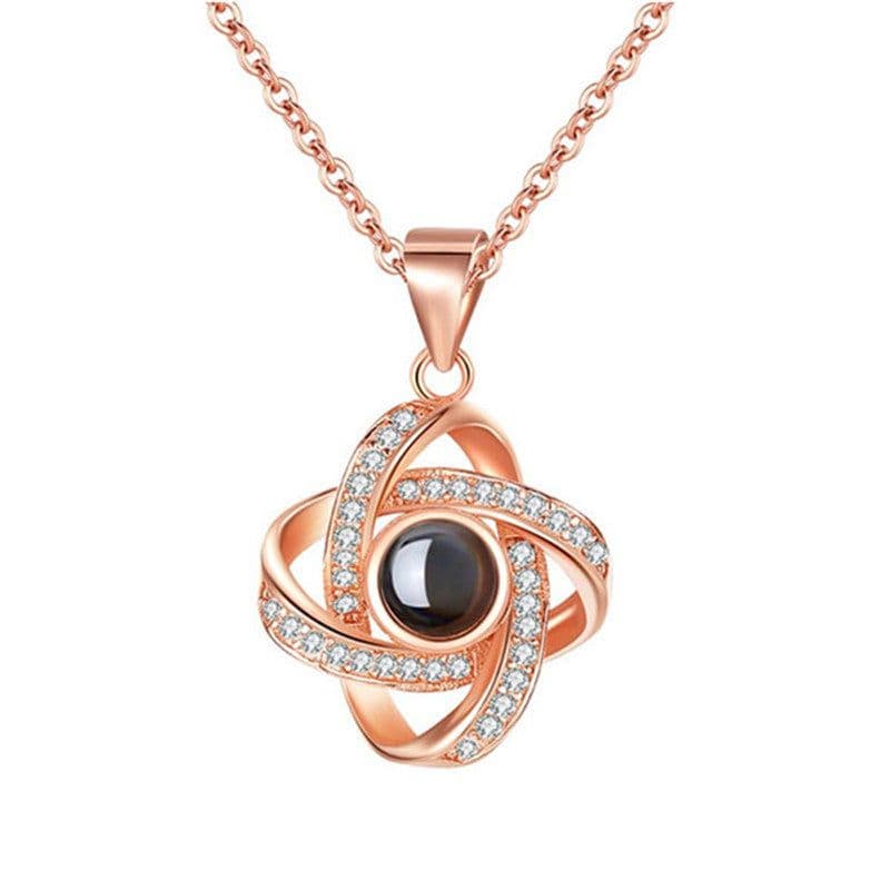 image-Original Projection Necklace Jewelry Gift with Hidden Love Words for Women