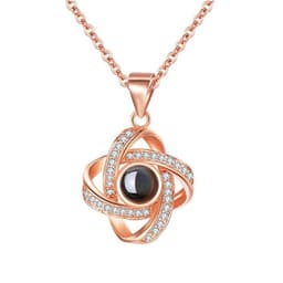 image-Original Projection Necklace Jewelry Gift with Hidden Love Words for Women