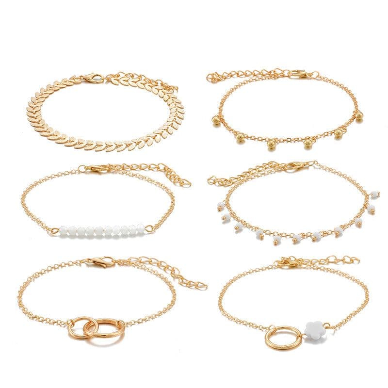image-European And American Personality Small Flower Arrow Leaf Bracelet