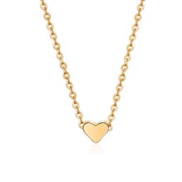 image-Simple Fashion Gold Color Double-sided Love Pendant Necklaces Clavicle Chains Necklace Women Jewelry Valentines Day Gift