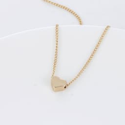image-Simple Fashion Gold Color Double-sided Love Pendant Necklaces Clavicle Chains Necklace Women Jewelry Valentines Day Gift