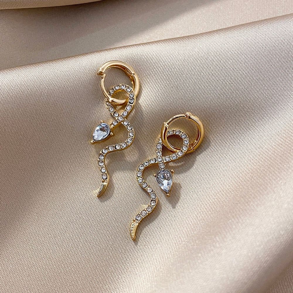 image-European And American Style Snake Earrings