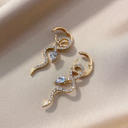 image-European And American Style Snake Earrings