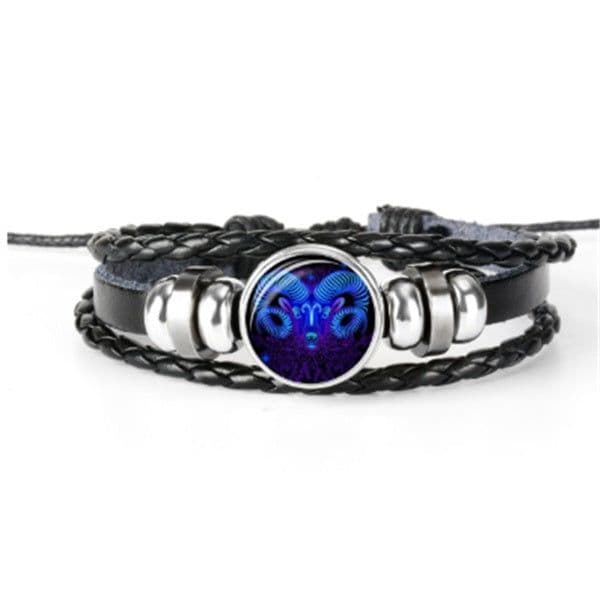 image-Zodiac Constellation Bracelet Braided Design Bracelet For Men Women Kids