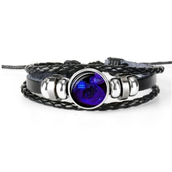 image-Zodiac Constellation Bracelet Braided Design Bracelet For Men Women Kids