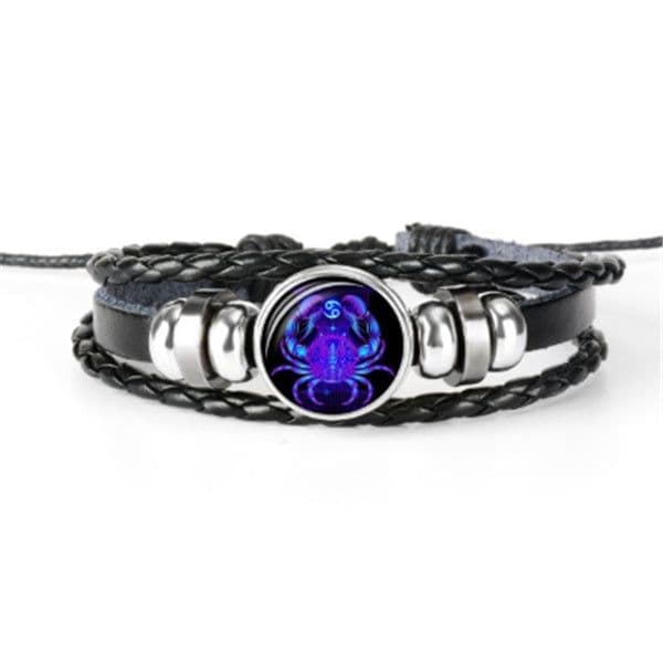 image-Zodiac Constellation Bracelet Braided Design Bracelet For Men Women Kids